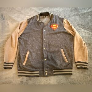 Superman Full Button Varsity jacket Size XL